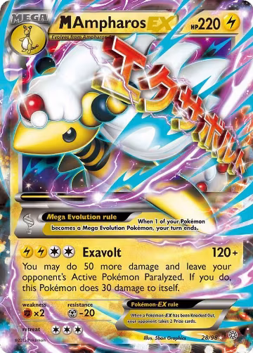 M Ampharos EX (28/98), XY - Ancient Origins — Pokémon card price