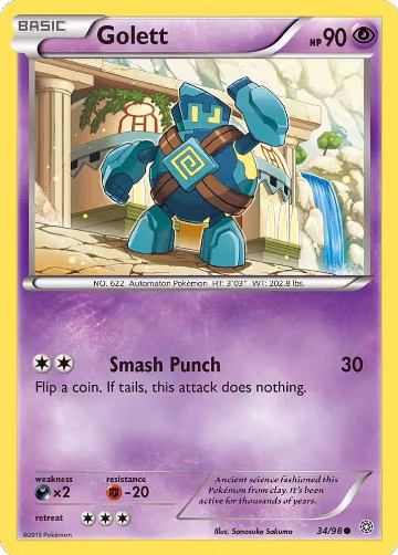 Golett (34/98), XY - Ancient Origins — Pokémon card price