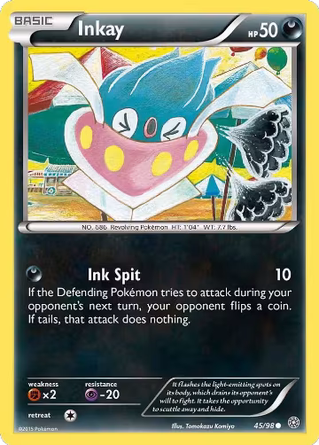 Inkay (45/98), XY - Ancient Origins — Pokémon card price