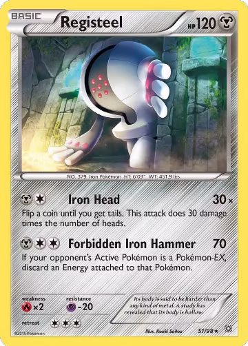 Registeel (51/98), XY - Ancient Origins — Pokémon card price