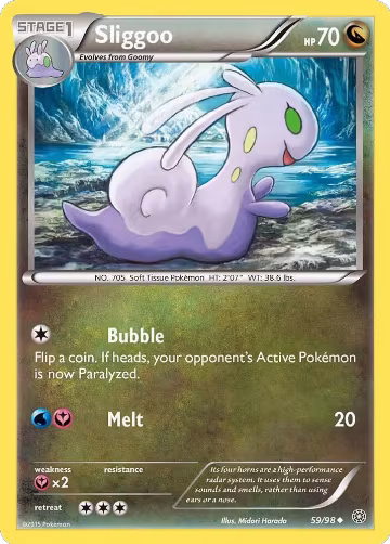 Sliggoo (59/98), XY - Ancient Origins — Pokémon card price