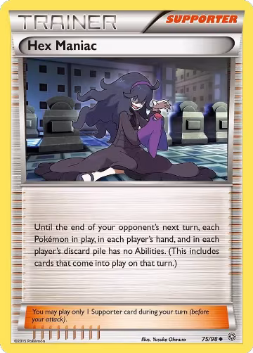 Hex Maniac (75/98), XY - Ancient Origins — Pokémon card price