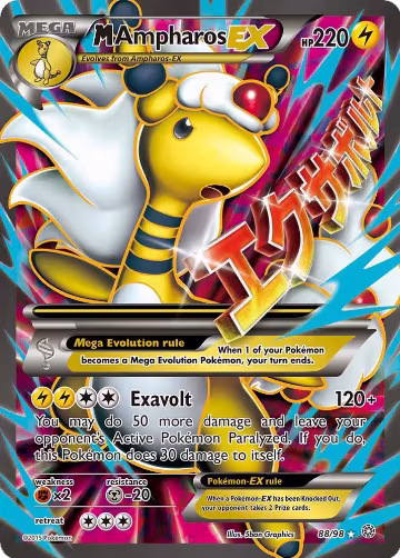 M Ampharos EX (88 Full Art) (88/98), XY - Ancient Origins — Pokémon card price