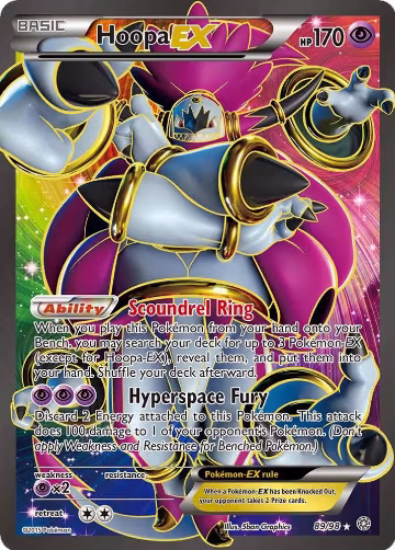 Hoopa EX (89 Full Art) (89/98), XY - Ancient Origins — Pokémon card price