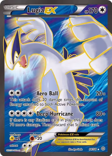 Lugia EX (94 Full Art) (94/98), XY - Ancient Origins — Pokémon card price