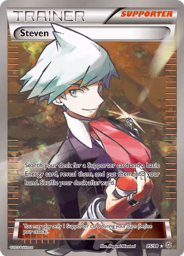 Steven (Full Art) (95/98), XY - Ancient Origins — Pokémon card price