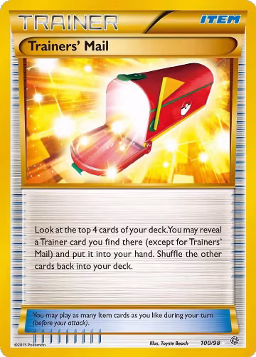 Trainers' Mail (Secret) (100/98), XY - Ancient Origins — Pokémon card price