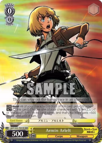 Armin Arlelt (RRR) (AOT/S35-TE01R RRR), Attack on Titan — Weiß Schwarz card price