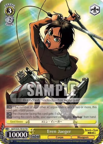 Eren Jaeger (AOT/S35-TE10 TD), Attack on Titan — Weiß Schwarz card price