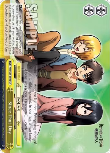 Since That Day (AOT/S35-E028 CR), Attack on Titan — Weiß Schwarz card price