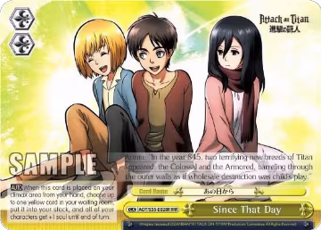 Since That Day (RRR) (AOT/S35-E028R RRR), Attack on Titan — Weiß Schwarz card price