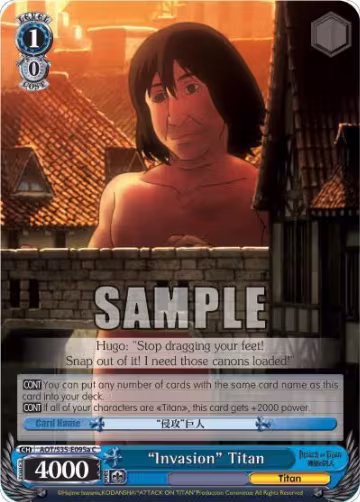 "Invasion" Titan (A) (AOT/S35-E095a C), Attack on Titan — Weiß Schwarz card price