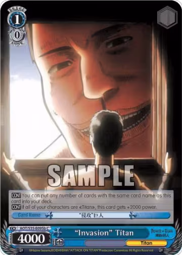 "Invasion" Titan (B) (AOT/S35-E095b C), Attack on Titan — Weiß Schwarz card price