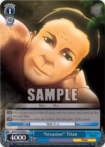 "Invasion" Titan (C) (AOT/S35-E095c C), Attack on Titan — Weiß Schwarz card price