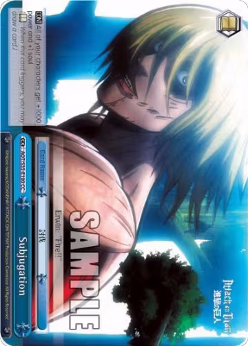 Subjugation (AOT/S35-E100 CC), Attack on Titan — Weiß Schwarz card price