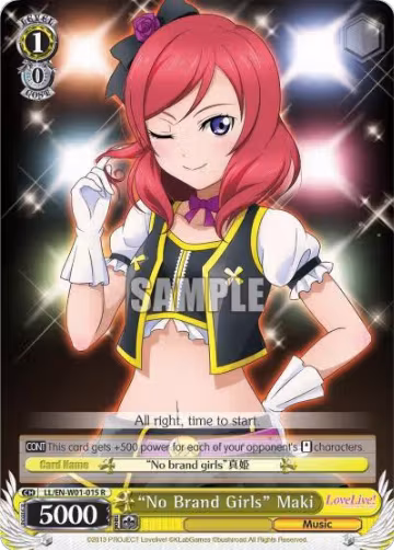 "No Brand Girls" Maki (LL/EN-W01-015 R), Love Live! DX — Weiß Schwarz card price