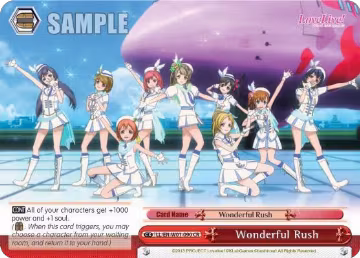 Wonderful Rush (LL/EN-W01-090 CR), Love Live! DX — Weiß Schwarz card price