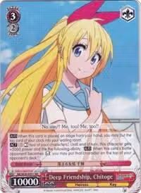 Deep Friendship, Chitoge (NK/W30-E051 RR), NISEKOI -False Love- — Weiß Schwarz card price