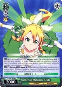 Gathering Materials, Leafa (SAO/SE23-E06 C), Sword Art Online II — Weiß Schwarz card price