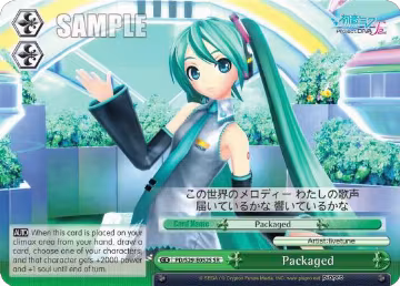 Packaged (SR) (PD/S29-E052S SR), Hatsune Miku: Project DIVA F 2nd — Weiß Schwarz card price