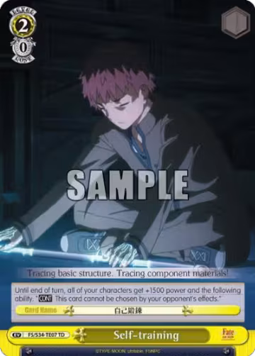 Self-training (TD) (FS/S34-TE07 TD), Fate/stay night [Unlimited Blade Works] — Weiß Schwarz card price