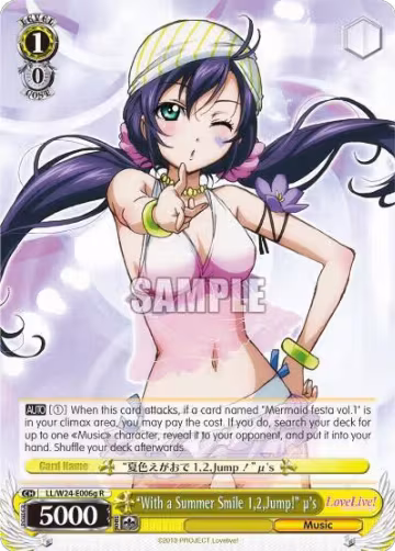 "With a Summer Smile 1,2,Jump!" u's (G) (LL/W24-E006g R), Love Live! — Weiß Schwarz card price