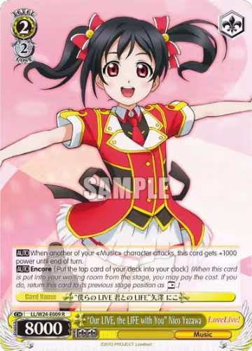 "Our LIVE, the LIFE with You" Nico Yazawa (LL/W24-E009 R), Love Live! — Weiß Schwarz card price