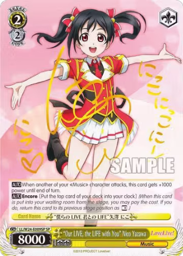 "Our LIVE, the LIFE with You" Nico Yazawa (SP) (LL/W24-E009SP SP), Love Live! — Weiß Schwarz card price