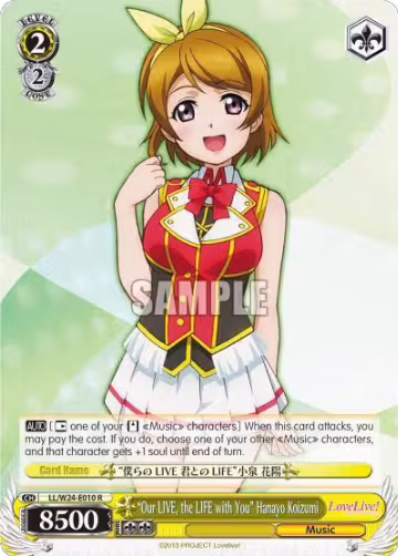 "Our LIVE, the LIFE with You" Hanayo Koizumi (LL/W24-E010 R), Love Live! — Weiß Schwarz card price