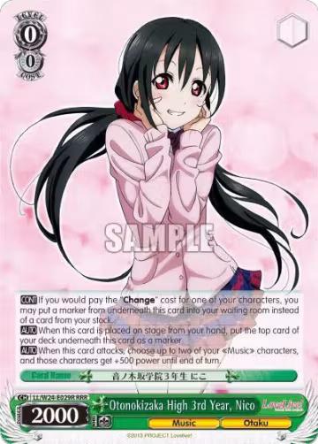 Otonokizaka High 3rd Year, Nico (RRR) (LL/W24-E029R RRR), Love Live! — Weiß Schwarz card price