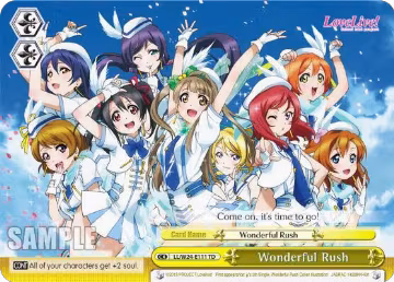 Wonderful Rush (LL/W24-E111 TD), Love Live! — Weiß Schwarz card price