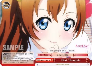 First Thoughts (TD) (LL/W24-TE08 TD), Love Live! — Weiß Schwarz card price