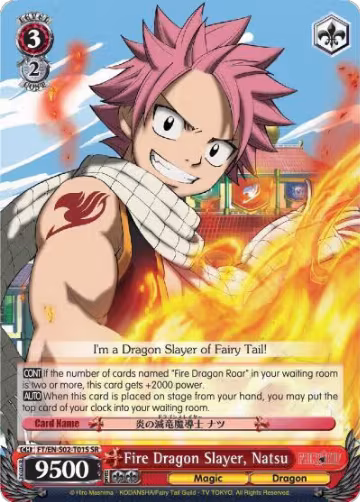 Fire Dragon Slayer, Natsu (SR) (FT/EN-S02-T01S SR), Fairy Tail ver.E — Weiß Schwarz card price