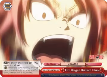 Fire Dragon Brilliant Flame (RRR) (FT/EN-S02-T20R RRR), Fairy Tail ver.E — Weiß Schwarz card price