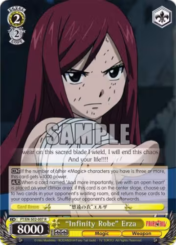 "Infinity Robe" Erza (FT/EN-S02-007 R), Fairy Tail ver.E — Weiß Schwarz card price