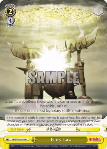 Fairy Law (FT/EN-S02-024 C), Fairy Tail ver.E — Weiß Schwarz card price