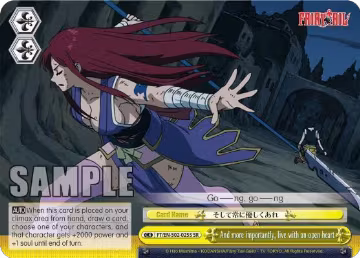 And more importantly, live with an open heart (SR) (FT/EN-S02-025S SR), Fairy Tail ver.E — Weiß Schwarz card price