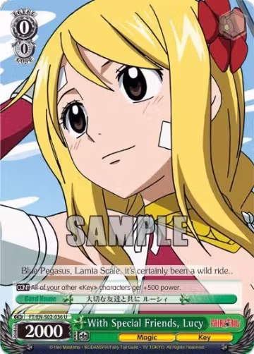 With Special Friends, Lucy (FT/EN-S02-036 U), Fairy Tail ver.E — Weiß Schwarz card price