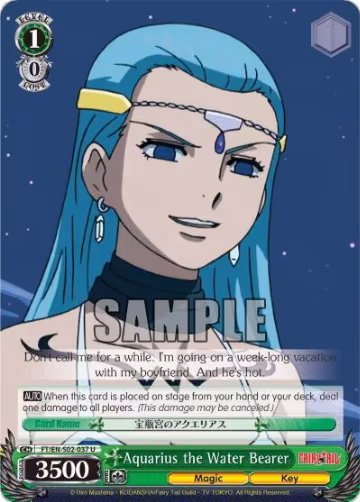 Aquarius the Water Bearer (FT/EN-S02-037 U), Fairy Tail ver.E — Weiß Schwarz card price