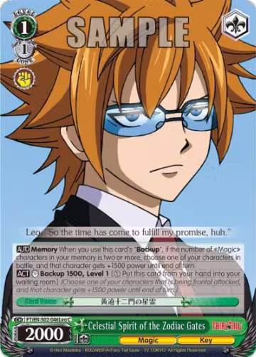 Celestial Spirit of the Zodiac Gates (Leo) (FT/EN-S02-046Leo C), Fairy Tail ver.E — Weiß Schwarz card price