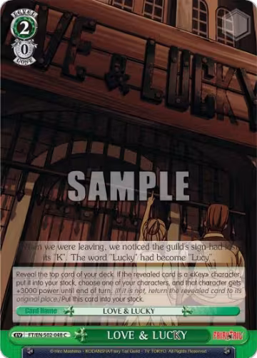 LOVE & LUCKY (FT/EN-S02-048 C), Fairy Tail ver.E — Weiß Schwarz card price