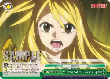 Power of the Celestial Spirits (SR) (FT/EN-S02-050S SR), Fairy Tail ver.E — Weiß Schwarz card price