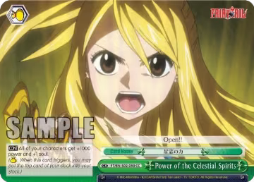 Power of the Celestial Spirits (FT/EN-S02-050 CC), Fairy Tail ver.E — Weiß Schwarz card price