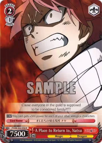 A Place to Return to, Natsu (FT/EN-S02-056 R), Fairy Tail ver.E — Weiß Schwarz card price