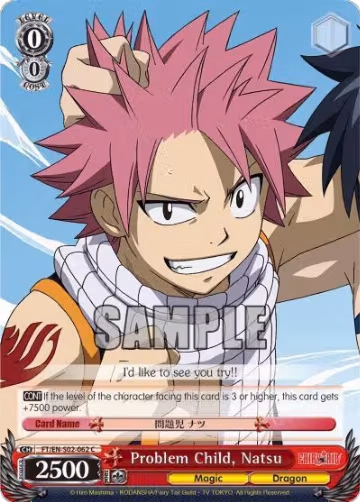 Problem Child, Natsu (FT/EN-S02-062 C), Fairy Tail ver.E — Weiß Schwarz card price