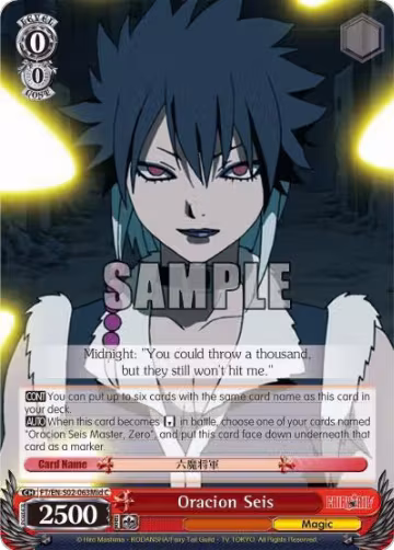 Oracion Seis (Midnight) (FT/EN-S02-063Mid C), Fairy Tail ver.E — Weiß Schwarz card price