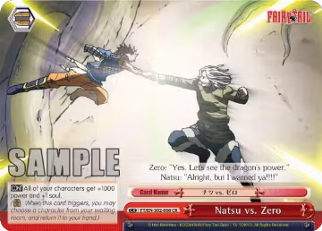Natsu vs. Zero (FT/EN-S02-066 CR), Fairy Tail ver.E — Weiß Schwarz card price