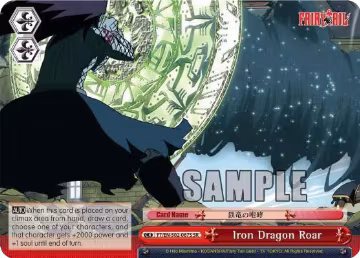 Iron Dragon Roar (SR) (FT/EN-S02-067S SR), Fairy Tail ver.E — Weiß Schwarz card price
