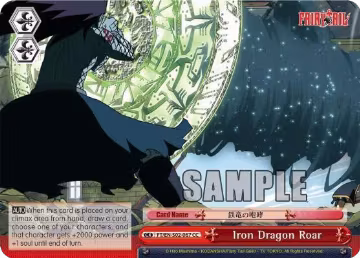 Iron Dragon Roar (FT/EN-S02-067 CC), Fairy Tail ver.E — Weiß Schwarz card price