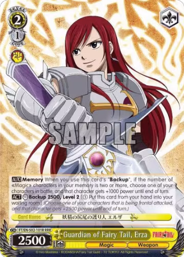 Guardian of Fairy Tail, Erza (RRR) (FT/EN-S02-101R RRR), Fairy Tail ver.E — Weiß Schwarz card price